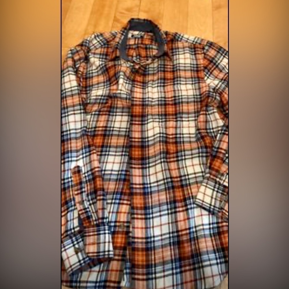 Izod men’s size medium flannel button down shirt comfy cozy Cabincore